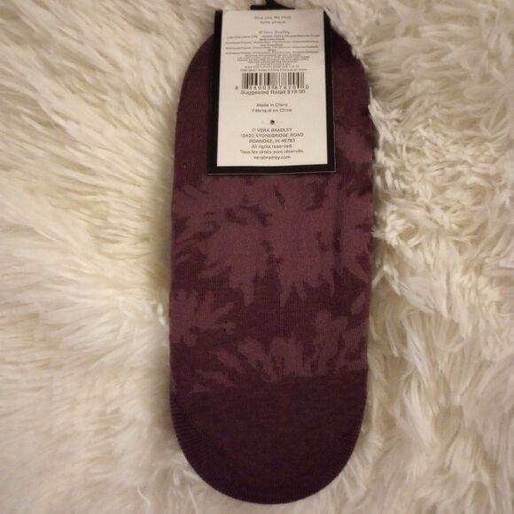 🆕🧦Vera Bradley Navy Floral, Striped and Purple - Low Cut Liner 3 Pk - Picture 3 of 3